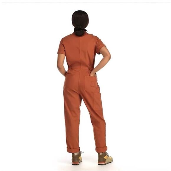 Topo Design Women's Dirt Coverall's, Terracotta Rust Hue, Size S, Like New - Picture 8 of 9